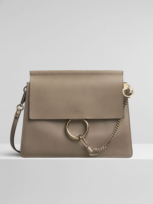 Chloé Bandolera Mujer Faye Gris Suede Cowhide TSCJ80742